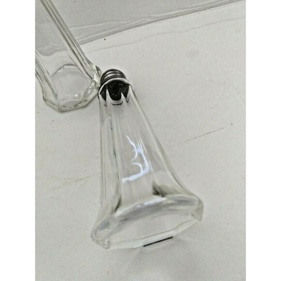 Vintage Diner Style Glass Salt and Pepper Shakers Stainless Steel Lids (2 sets) - Picture 4 of 11